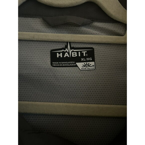 Habit Brand Long Sleeve Shirt Mens Medium Gray Solar Protection +40 - Picture 3 of 11